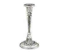 Relaxdays Porte-Bougie, Chandelier Antique, Argent Chic, Design Vintage, chandelle Romantique, Fonte Fer, HxD 19 x 9 cm