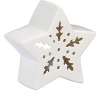 relaxdays Porte-bougies à réchaud en céramique en forme d'étoile