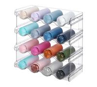 Relaxdays Lot Porte-Bouteilles empilable pour réfrigérateur Transparent