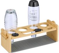 relaxdays Porte-bouteilles 4 pièces en bambou