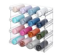 Relaxdays Porte-Bouteilles empilable Transparent, 37×38,5×20 cm