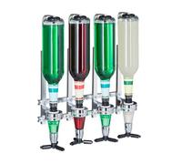 Relaxdays Porte-bouteilles mural 4 bouteilles distributeur de boissons alcool HxlxP: 36 x 35,5 x 11 cm limonade, argenté