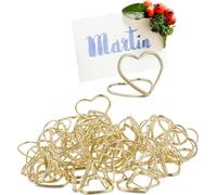 relaxdays Porte-cartes de table Coeur Set de 48 pièces