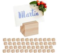 Relaxdays 48 Porte-numéros de Table, en Bois, Mariage/Anniversaire, pour Menu/Photo/Carte/nom, Natures