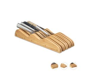 Relaxdays Porte-couteaux bambou support couteaux
