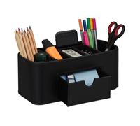 Relaxdays Porte-crayon aspect cuir