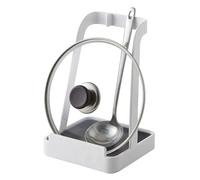 Relaxdays Porte-cuillères et Couverts, métal/Plastique, 15x10x10 cm, Blanc