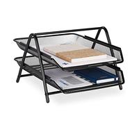 Relaxdays Porte-courriers avec 2 compartiments