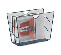 Relaxdays Porte-Documents Moderne, en métal, Non Fixe, Design Maille, H x L x P 27 x 39,5 x 17 cm, Anthracite