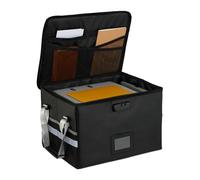 Relaxdays Porte-Documents, résistant au feu, étanche, DIN A4, Mallette avec Serrure à Combinaison, poignées, Noir