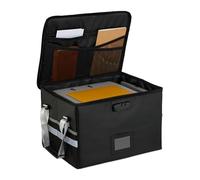 Relaxdays Porte-Documents, résistant au feu, étanche, DIN A4, Mallette avec Serrure à Combinaison, poignées, Noir