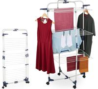 relaxdays Porte-linge en tour avec roulettes
