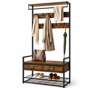 Relaxdays Porte-manteau avec range-chaussures