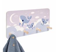 Relaxdays Porte-manteau enfant 4 crochets 20×40 cm