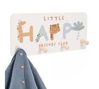 Relaxdays Porte-manteau enfant 4 crochets 20×40 cm