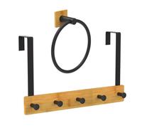 Relaxdays Porte-manteau et anneau porte-serviette