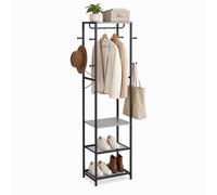 Relaxdays Porte-manteau, noir-gris