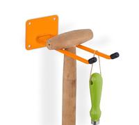 Relaxdays Porte-outils (de jardin), rangement robuste, orange | acier et plastique, longueur : 24 cm