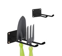 Relaxdays Porte-Outils Mural en Lot de 2, pour Le Garage, l'atelier ou la Cave, Longueur : 24 cm, Noir