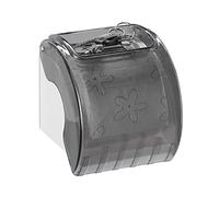 Relaxdays Porte-Papier Toilette avec Rangement et Couvercle, Support en Plastique HxLxP: 15 x 13,5 x 15 cm, Gris-Vert