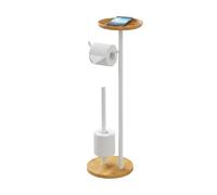 Relaxdays Porte-papier toilette avec tablette