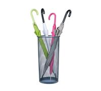 Relaxdays Porte-Parapluie, Acier, H x D: 50 x 26 cm, Support pour parapluies et Cannes, Aspect grillagé, Anthracite