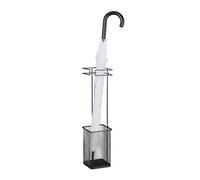 Relaxdays Porte-Parapluie, H x L x P: env. 52,5x13,5x13,5 cm, métal, Rangement pour ombrelles, carré, Moderne, Noir