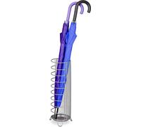 Relaxdays Porte-Parapluie, H x D : env. 44 x 16 cm, métal, Rangement Rond pour ombrelles, Design Moderne, argenté