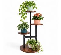 Relaxdays Porte-plantes à tablettes rondes