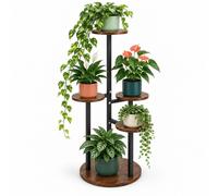 Relaxdays Porte-plantes à tablettes rondes