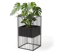 Relaxdays Porte-plantes métal noir