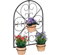 relaxdays Porte-pot de fleurs noir