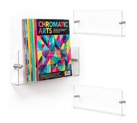 Relaxdays Porte-revues mural, en lot de 3, en acrylique, transparent