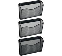 relaxdays Porte-revues mural, lot de 3