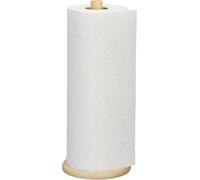 relaxdays Porte-rouleau de cuisine rond en bambou