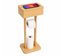 Relaxdays Porte-rouleau WC rangement et tablette