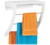 relaxdays Porte-serviettes blanc, argenté