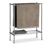 relaxdays Porte-serviettes chromé