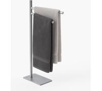 relaxdays Porte-serviettes en acier inoxydable à 2 bras