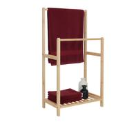 Relaxdays Porte-serviettes en bambou 2 barres