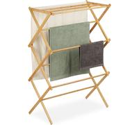 relaxdays Porte-serviettes en bambou extensible