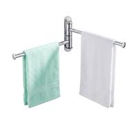 Relaxdays Porte-Serviettes Mural, 2 Barres pivotantes, Coloris