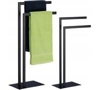 relaxdays Porte-serviettes noir