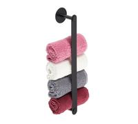 Relaxdays Porte-serviettes noir sans perçage