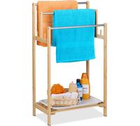 relaxdays Porte-serviettes sur pied avec tablette