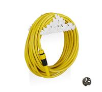 Relaxdays Antique Garden Hose Holder, Rose Motif, Cast Iron, Wall-Mount, Vintage, HxWxD: 15 x 27 x 13 cm, Blanc