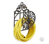 Relaxdays Porte tuyau arrosage support tuyau arrosage fonte fer HxlxP: 50 x 32 x 20 cm, bronze