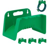 relaxdays Porte-tuyau vert, set de 4 pièces