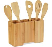 relaxdays Porte-ustensiles de cuisine avec cuillères de cuisine