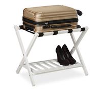 Relaxdays Porte-valise pliant avec 2 étagères